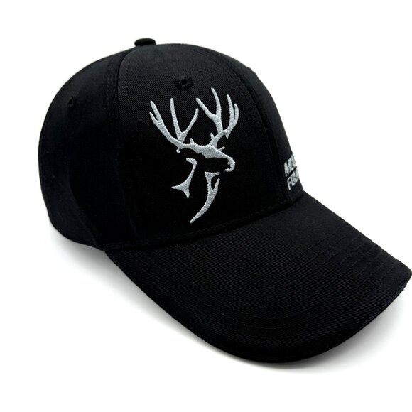 Mule Deer Foundation Black Cotton Strapback Hat – Embroidered Antler Logo - Picture 4 of 9